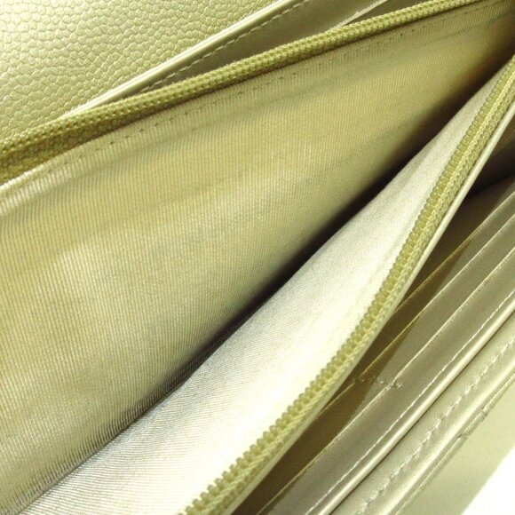 CHANEL Matelasse - Gold Caviar Skin Long Wallet Gold hardware 483-030125 - Picture 8 of 9